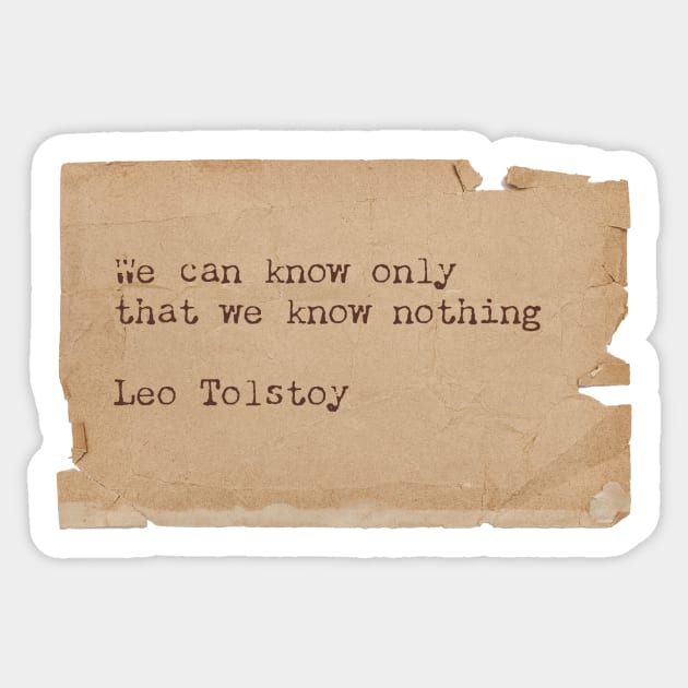 We can know only Sticker by MSBoydston